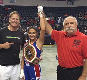 Alexis Lavarine, center, 2016 USA Boxing Ringside World Champion 